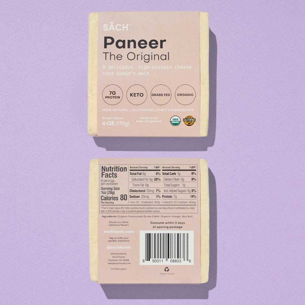 Sach, Paneer Original Organic, 6 Ounce
