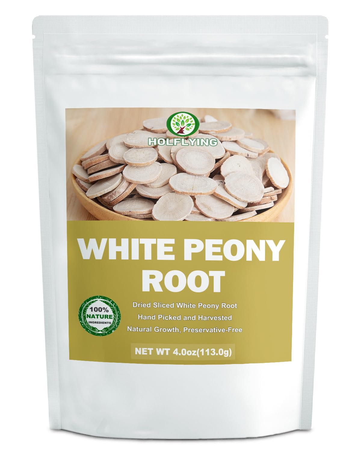 Top-Grade White Peony Root Slices (Bai Shao) | Paeonia Lactiflora Herbal Tea | Traditional Herb Tea | Energy Blend-Free | Non-Gmo (4.0Oz/113.0G)