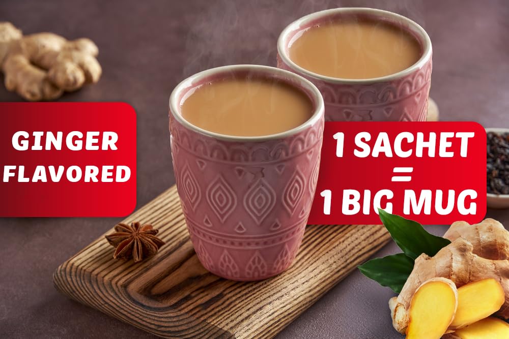 Al Khair Karak Chai Tea Latte with Ginger – Instant Tea, 12 Sachets, 240g Total, Model: fba-alkhair-karak-tea-ginger-180