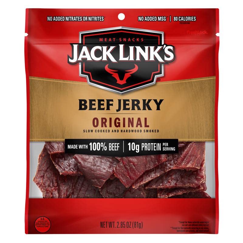Jack Links Original Beef Jerky, 2.85 Ounce -- 8 per case.