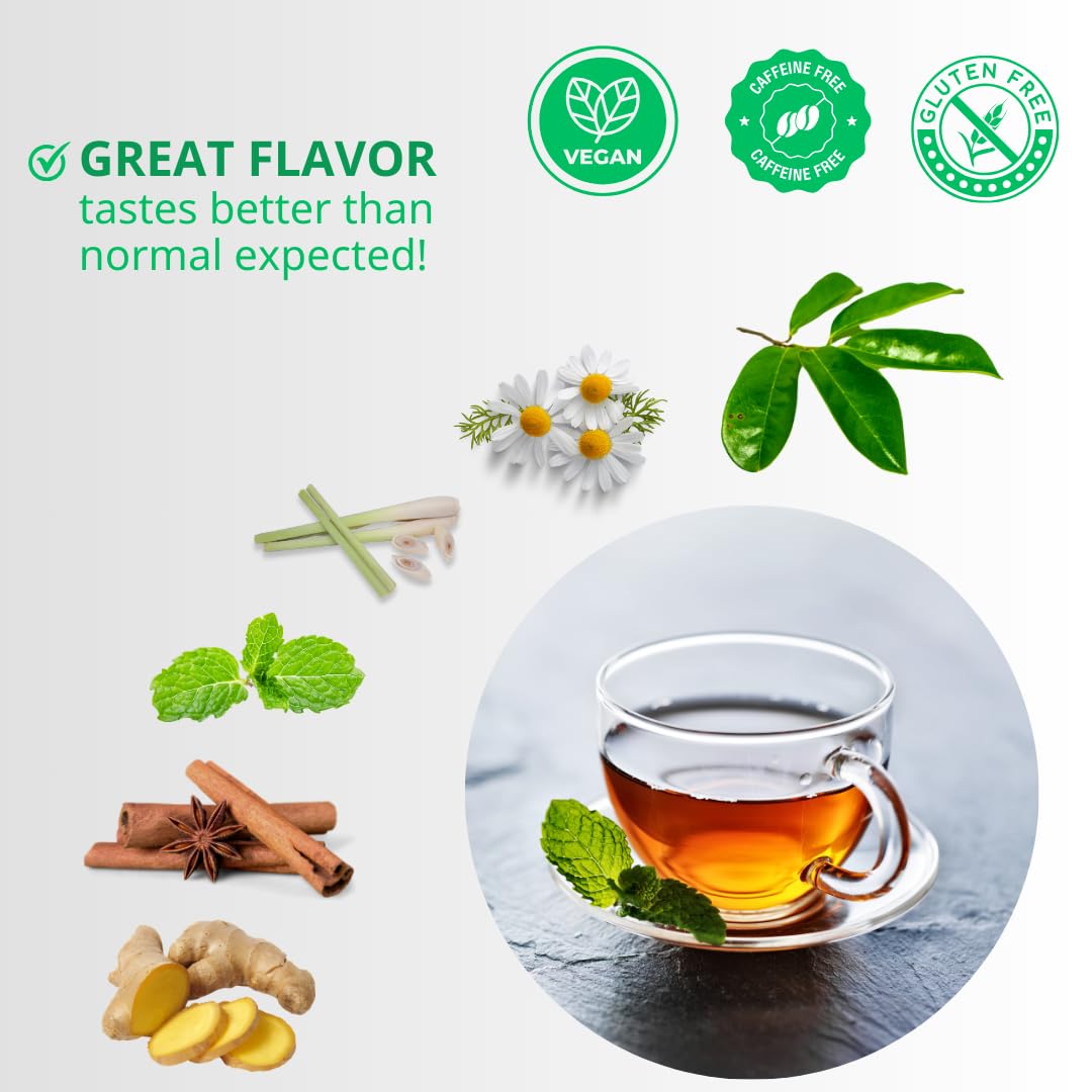 VINATURA Soursop Tea Leaves Bags - Herbal Tea with Peppermint, Chamomile & Cinnamon - 30 Natural, Dye-Free Bags