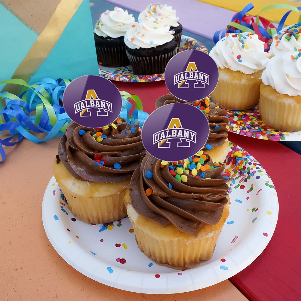 University At Albany Primary Logo Cupcake Picks Toppers Decoration Set Of 6