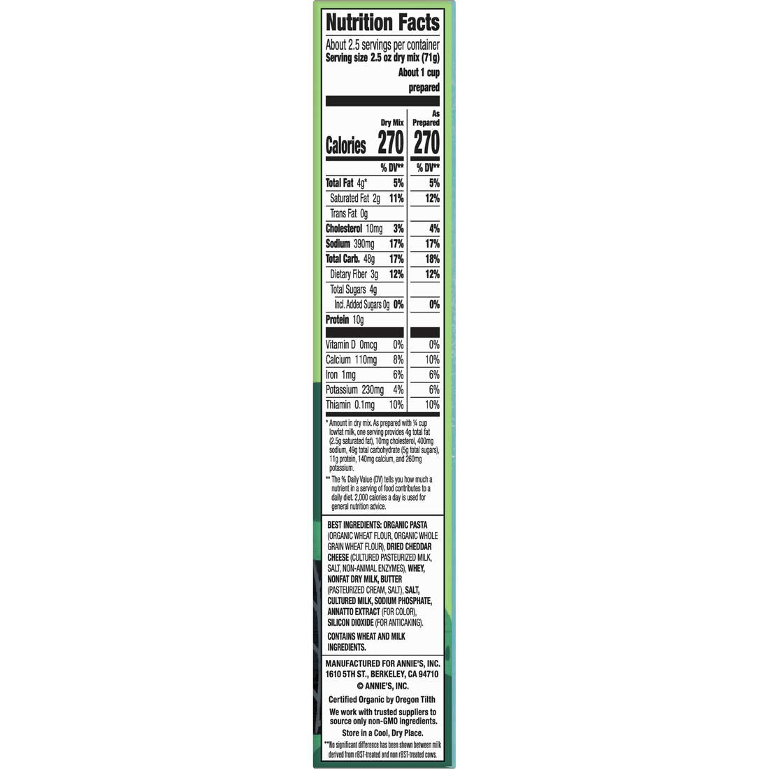 Annies Homegrown Organic Pasta Shapes & Cheddar Macaroni Dinner, 6 oz (Pack of 12), Natural