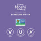 Moshi Asian Flavored Sparkling Water 12 Pack- Carbonated Drink Made With Real Fruit Juice - No Added Sugar - Low Calorie (Pack o