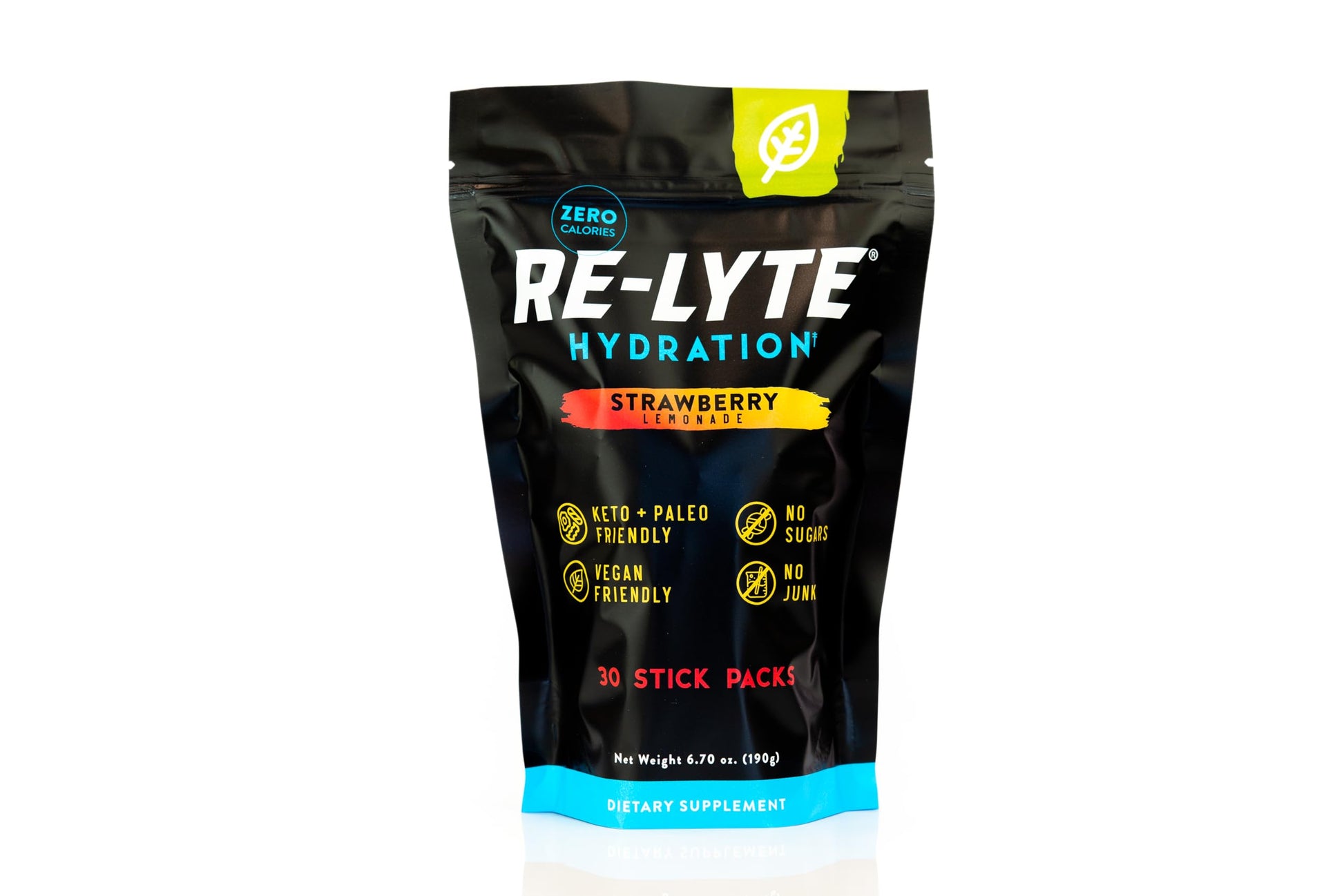 Redmond Re-Lyte Hydration Electrolyte Drink Mix (Strawberry Lemonade) 30 Stick Packs