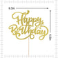 Crseniny Happy Birthday Cake Topper,Gold Glitter Birthday Sign Cake Decorations,Anniversary Party/Birthday Party Decoration Supp