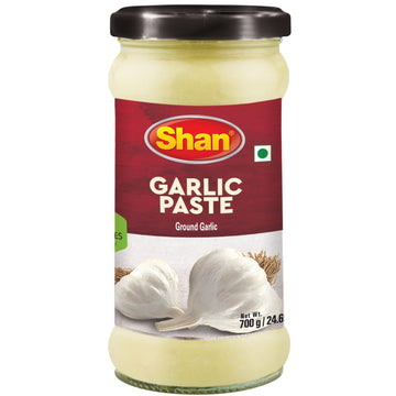 Shan - Garlic Paste, 24.69 Oz (700G) - Authentic Taste From Fresh Garlic In An Airtight Glass Jar - Vegan