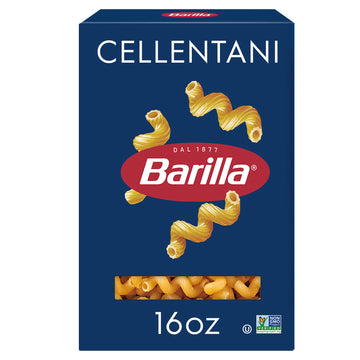 Barilla Cellentani Pasta, 16 oz. Box - Non-GMO Pasta Made with Durum Wheat Semolina - Kosher Certified Pasta