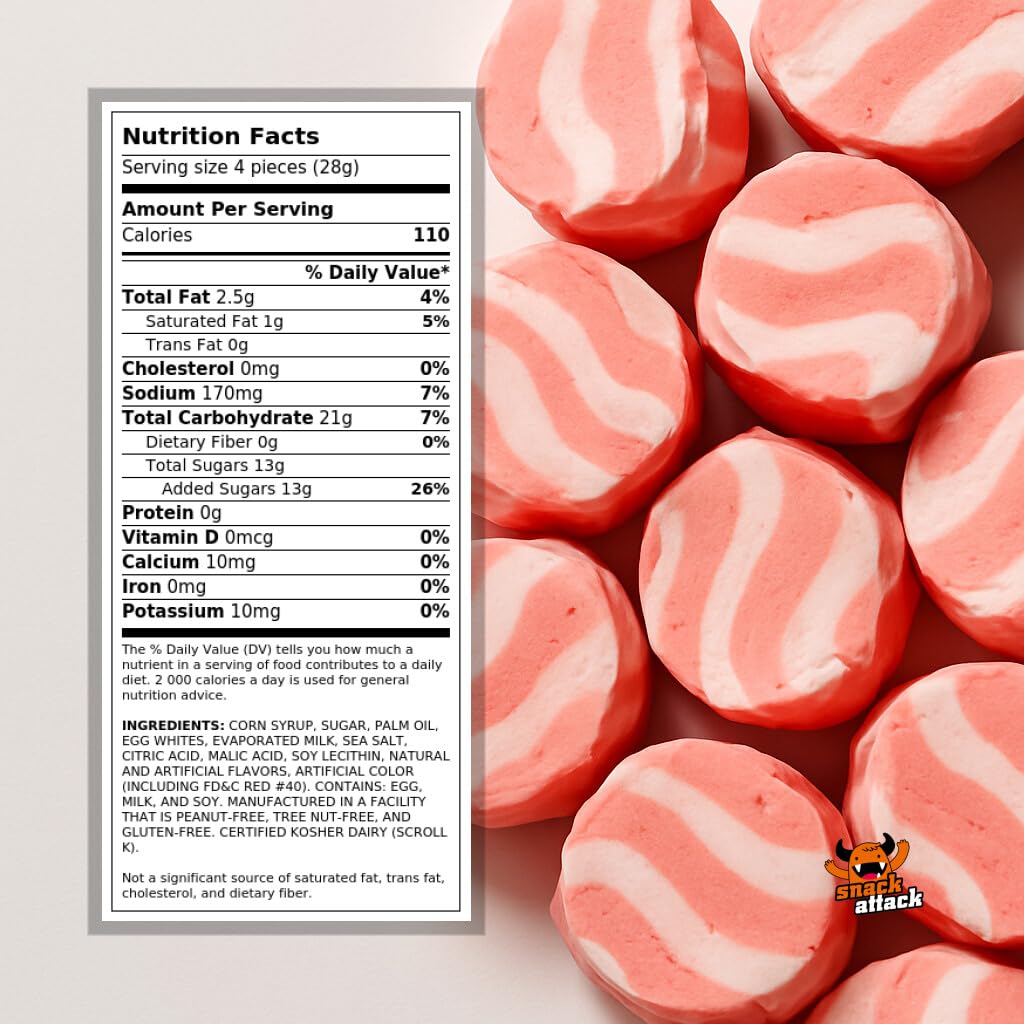 Cranberry Raspberry Salt Water Taffy by Snack Attack, Individually Wrapped Bulk 5lb Bag - Chewy Saltwater Taffy Candy | Gluten-F