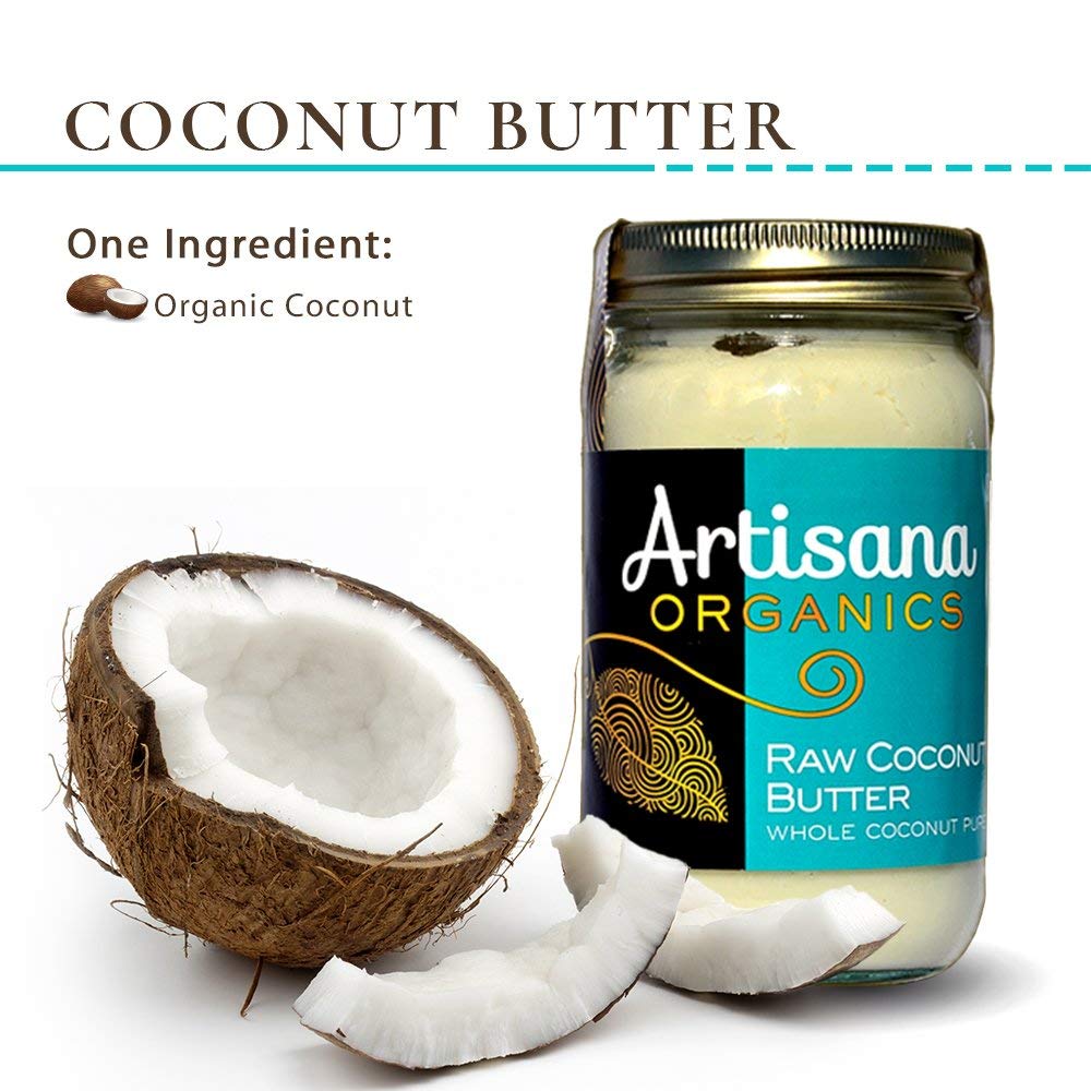 Artisana Organics Raw Coconut Butter, No Sugar Added, Vegan, 14 oz (Pack of 2)