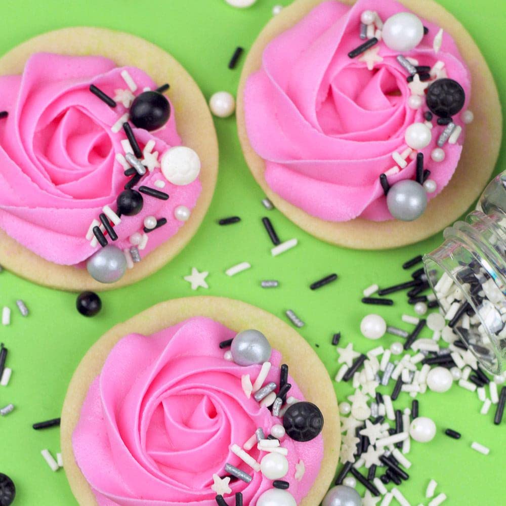 Sprinkles For Cake Decorating Edible Cake Decorations Fancy Soccer Sprinkles, Black And White Sprinkles, Cake Sprinkles Cupcake Decorations Ice Cream Toppings Sprinkles For Cupcake Decorating