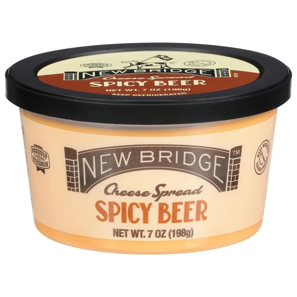 New Bridge Cheese Spread, Spicy Beer Flavor, 7 oz, 12 Pack