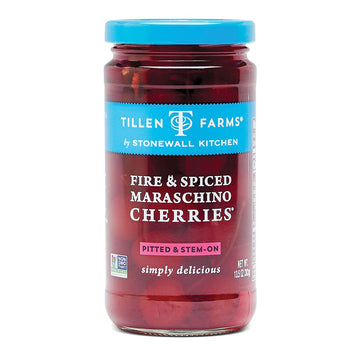 Tillen Farms Fire & Spiced Maraschino Cherries, 13.5 oz