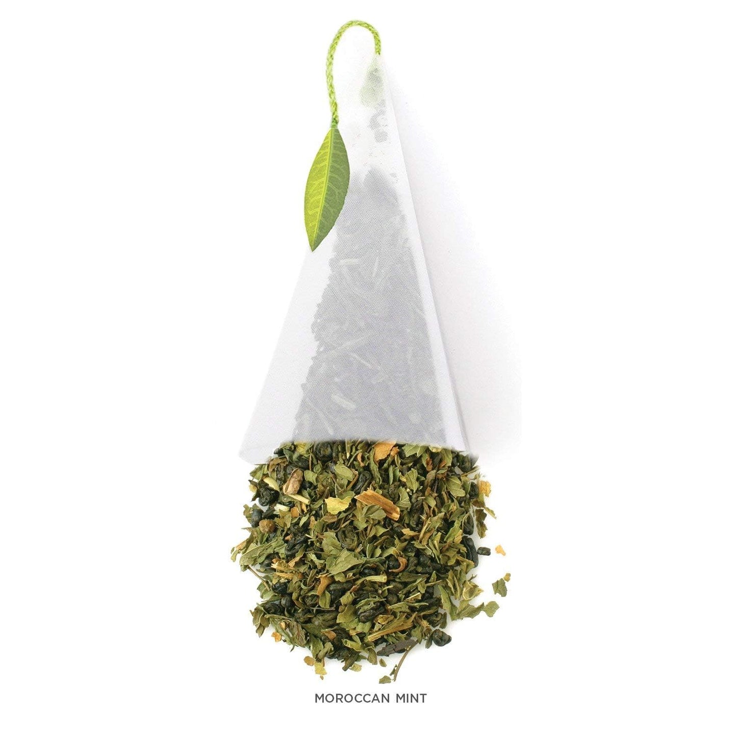 Tea Forte Moroccan Mint Premium Organic Caffeinated Green Tea Blend Event Box, Bulk Pack 40 Count, 10 Per Tray Individually Wrap
