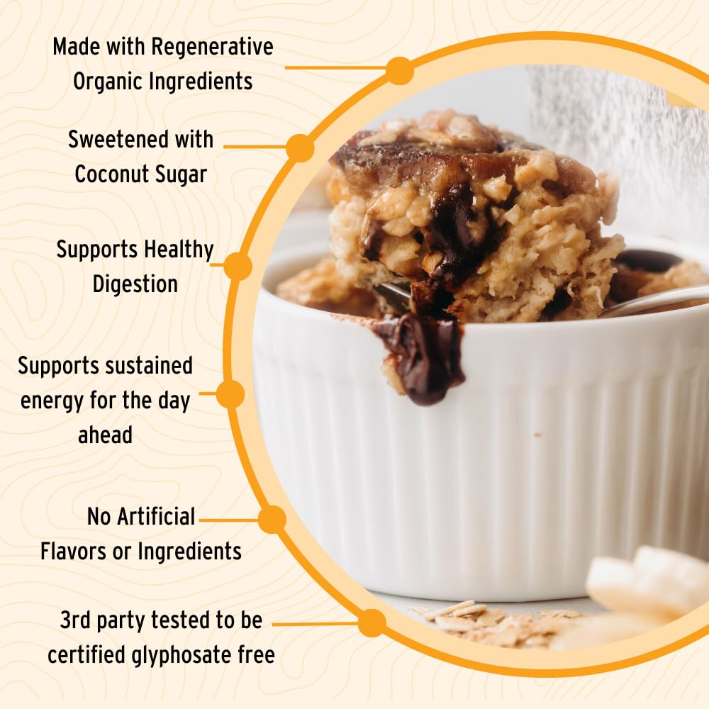 Wildway Organic Rolled Oats, Gluten-Free Overnight Oats, Non-GMO, Banana Nut, 9 Oz