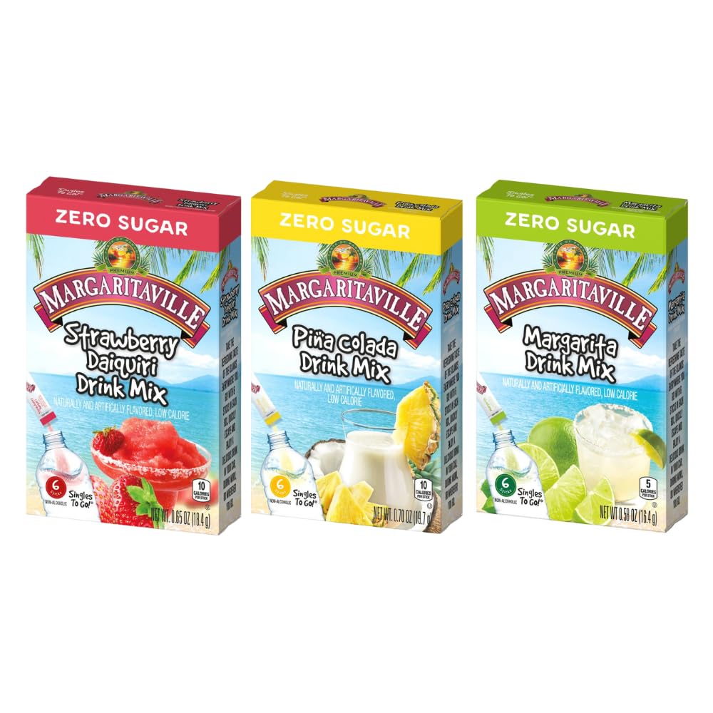 SINGLES TO GO! Drink Mix Variety Pack, Ultimate Summer Bundle, 18 Pieces