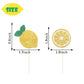 Oskal 24Pcs Glitter Lemon Cupcake Toppers Fruits Theme Party, Lemonade Party Decor, Summer Cupcake Toppers, Main Squeeze Party D