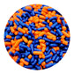 NCS Orange and Dark Blue Edible Jimmies Mix Sprinkles, 8 ounces - Great for Cupcakes, Cookies, Cakes, Cakes Pops