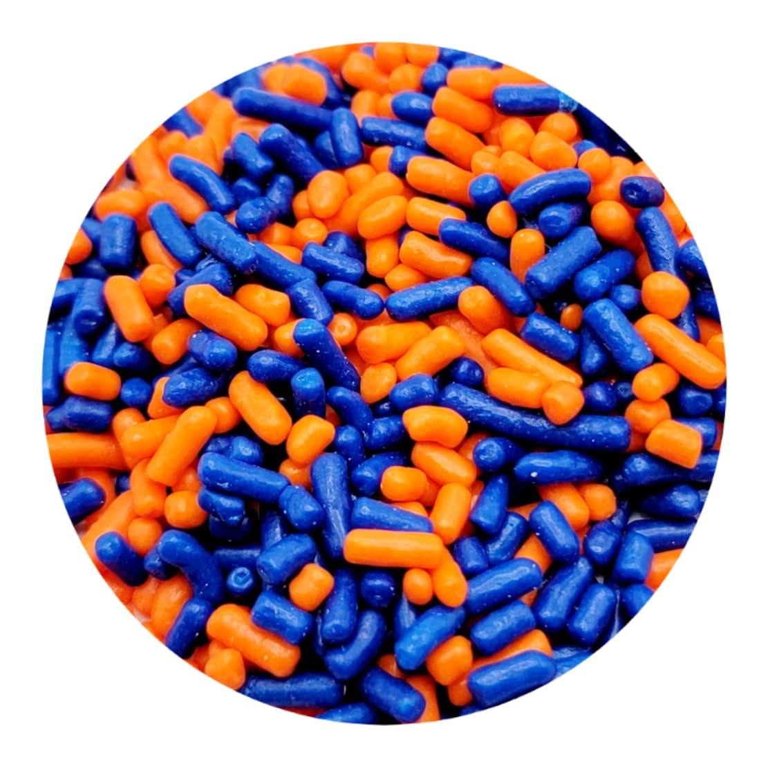 NCS Orange and Dark Blue Edible Jimmies Mix Sprinkles, 8 ounces - Great for Cupcakes, Cookies, Cakes, Cakes Pops