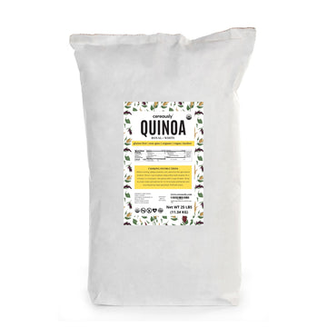 Cereausly Organic White Quinoa - Top-Grade Royal Quinoa From Bolivia - Kosher And Non-Gmo Quinoa Bulk - Vegan And Gluten-Fee Cooking Quinoa - 25 Lb