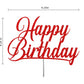 Happy Birthday Glitter Cake Topper, Birthday Party Decorations Ideas, Premium Quality Decoration, Sturdy Doubled Sided Glitter,
