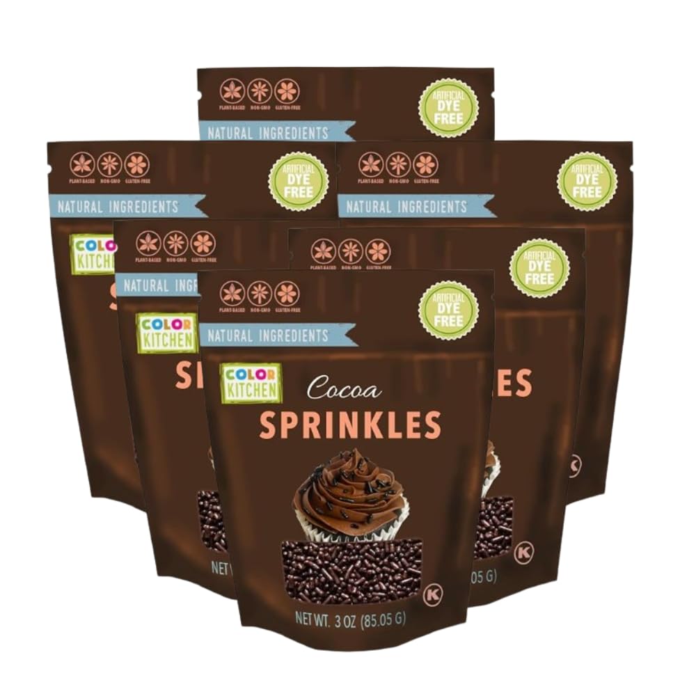 Color Kitchen Sprinkles Natural Ingredients Baking Cake Decorations, Ice Cream Toppings and Cookie Decorating - Artificial Dye-f