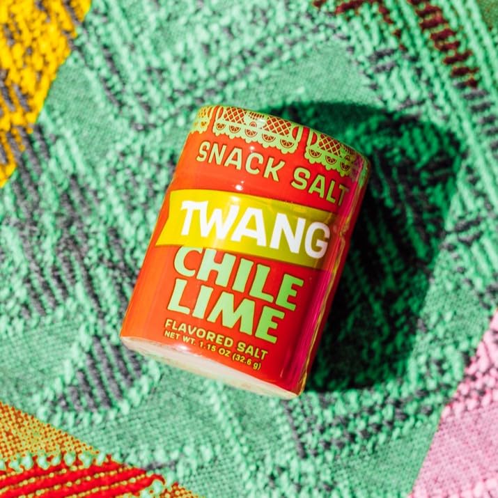 Twang Chile-Lime Seasoning Salt Snack Topping, 1.15 oz Shaker, Pack of 20, Red