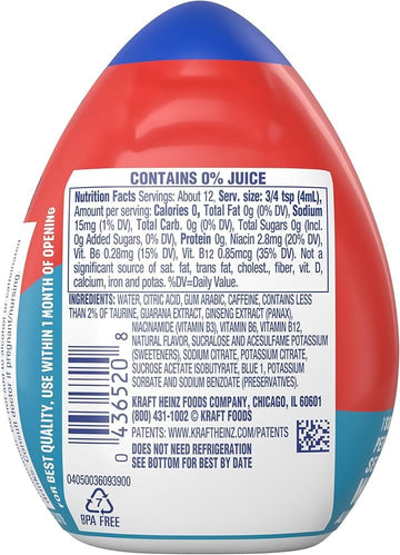 Southwind Enterprises MiO Energy Liquid Flavor Enhancer, Caffeine & B Vitamins, 0.56 Fl Oz (Pack of 3), Wicked Blue Citrus