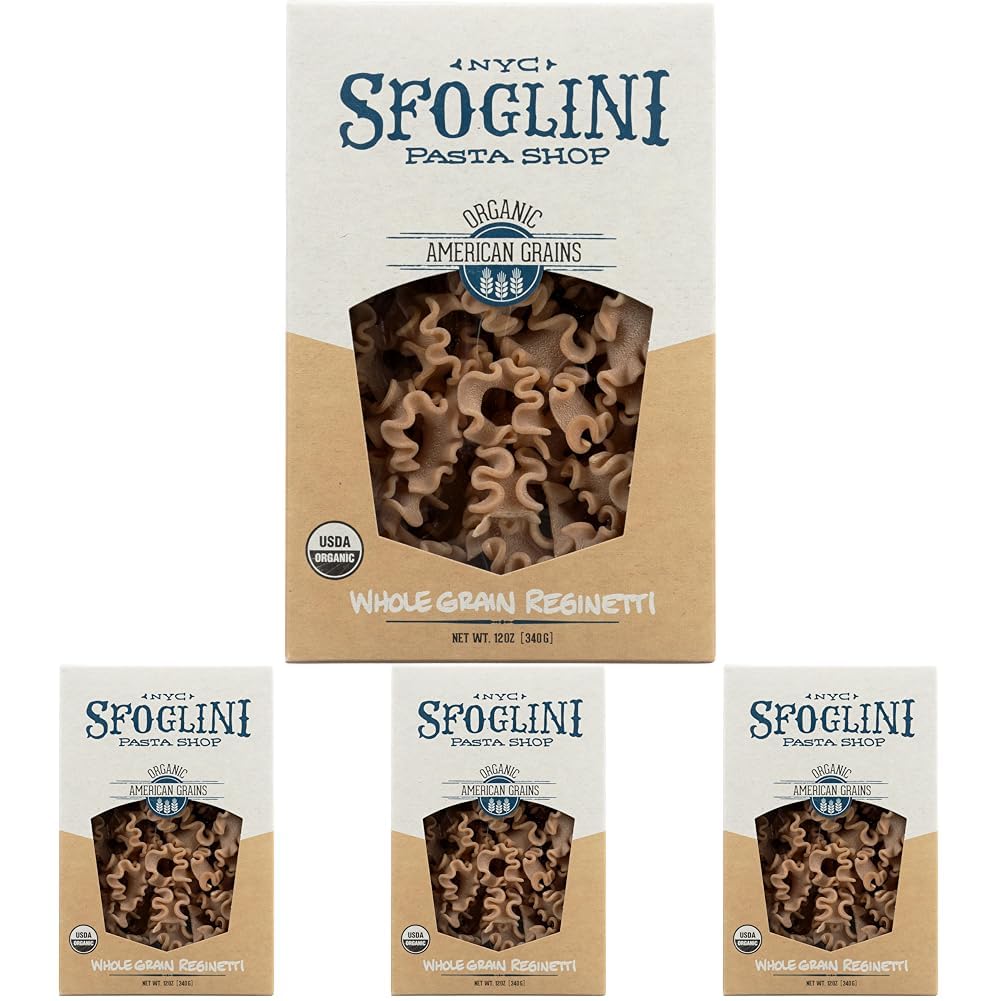 Sfoglini Whole Grain Blend Reginetti, 12 Oz (Pack of 4)