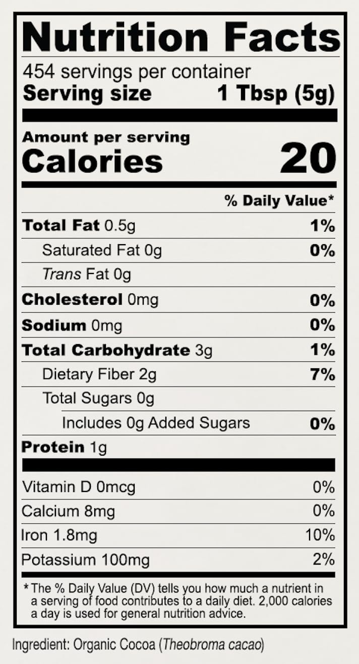 Anthonys Organic Raw Cocoa Powder, 5 lb, Batch Tested and Verified Gluten Free & Non GMO