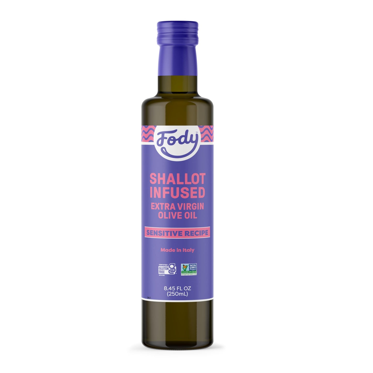 Fody Foods Vegan Extra Virgin Olive Oil, Italian Made Shallot Infused, Cold-Pressed, Low Fodmap Certified, Sensitive Recipe, Gut