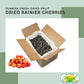 Sunrise Fresh Dried Fruit Company Unsweetened, No Sugar Added Dried Rainier Cherries, 5Lb Bulk Box With Resealable Bag