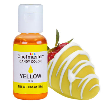 Chefmaster Yellow Candy Color Dye | Oil-Based, Easy-to-Use | 0.64 Fl Oz