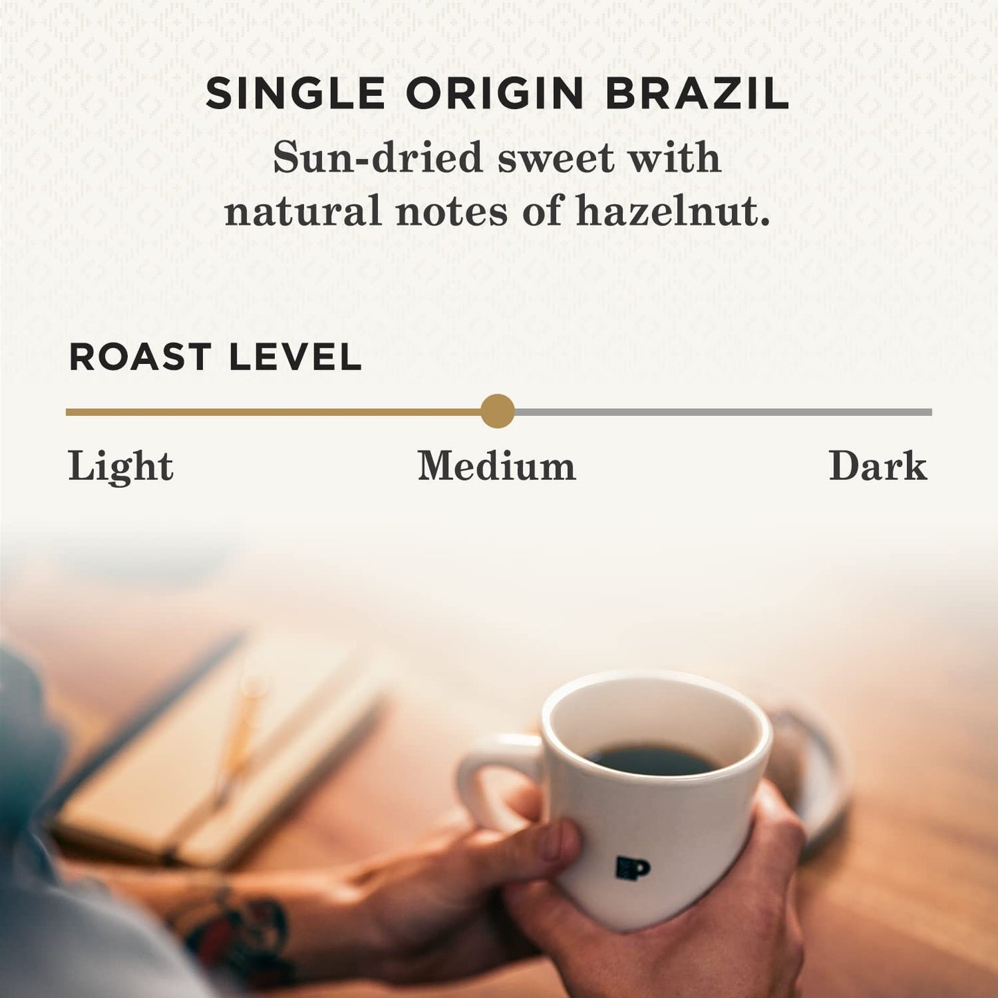 Peets Coffee Medium Roast K-Cup Pods, Single Origin Brazil, 88 Count (4 Boxes of 22 Pods)