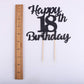Lveud 18Th Birthday Cake Topper For Happy Birthday, 18 Black Flash 18Th Cake Topper,Happy Birthday Cake Topper Cake Ornament (18Th)