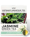 Vixi Jasmine Green Tea Loose Leaves, 16 Oz, Jazmine Flavored, Unsweetened, Caffeinated, 100% Natural From Ancient Leaf Tea Tree,
