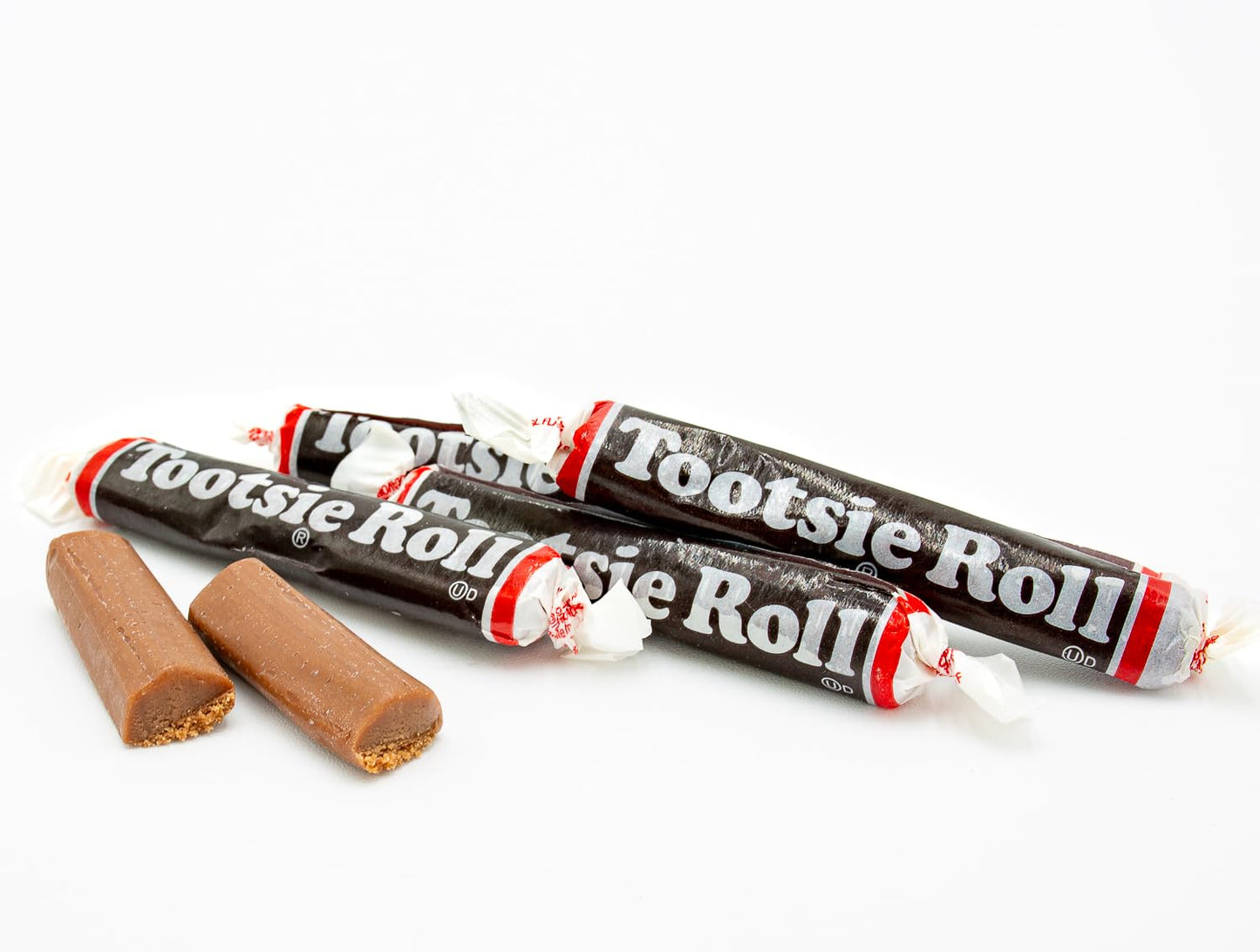 Tootsie Rolls Juniors Taffy Candy 2 Lb - Bulk Tootsie Rolls Candy Bag, Individually Wrapped, Gluten-Free Candy, Chocolate Chewy