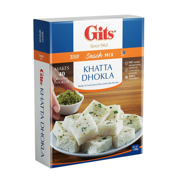 Gits Instant Khatta Dhokla Snack Mix, Makes 40 Per Pack, Pure Veg, Indian Snack Mix, 200G