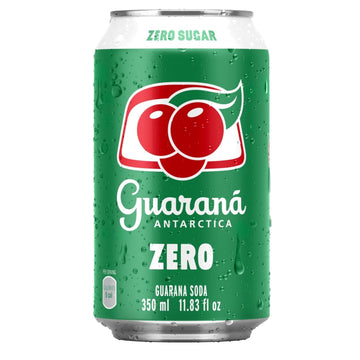 Guarana Antarctica Zero Diet Soft Drink, 12-Ounce Bottles, Pack of 12