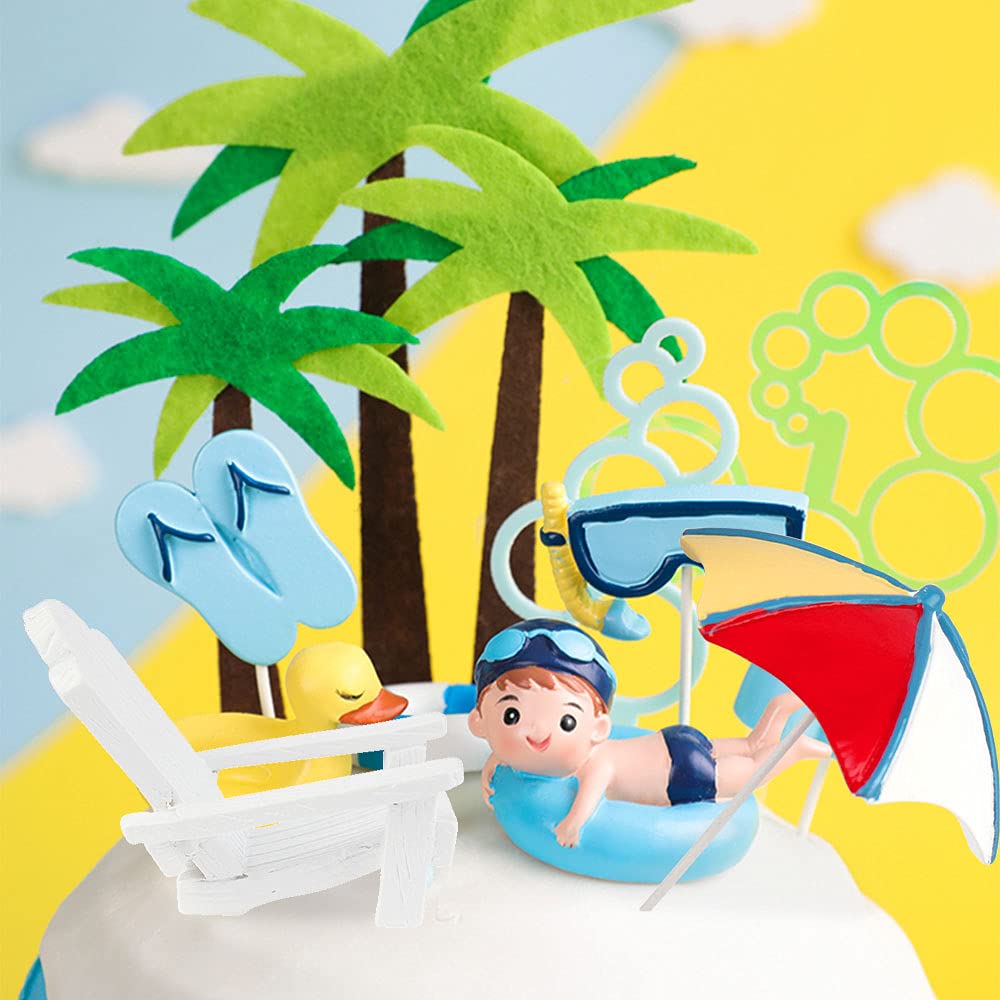 Swimming Pool Cake Decoration Beach Cake Decoration Swimming Pool Cake Topper Summer Beach Cake Toppers Summer Birthday Party Su