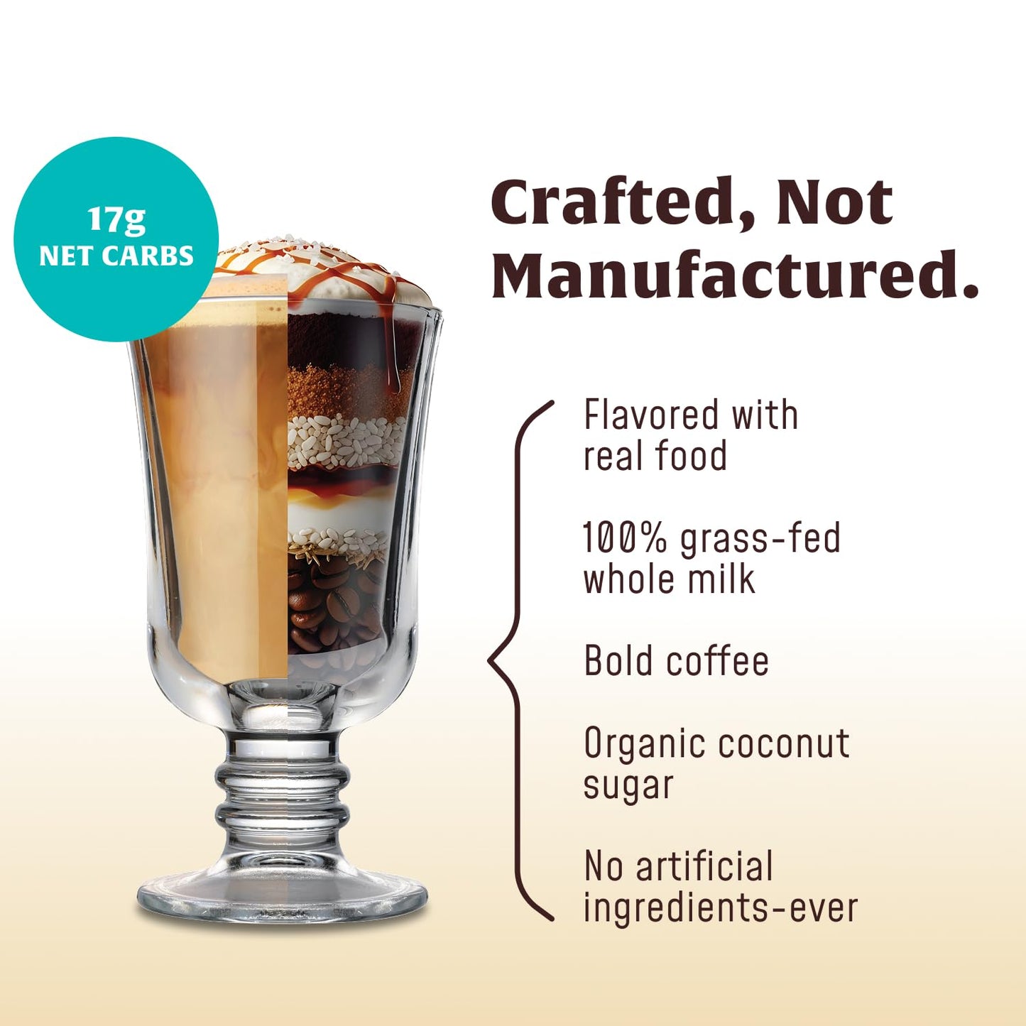 FlavCity Caf? Salted Caramel Macchiato - Flavored Instant Coffee Powder Mix with Grass-Fed Whole Milk - Instant Latte Made from Real Ingredients - All In One  Just Add Water (20 Servings)