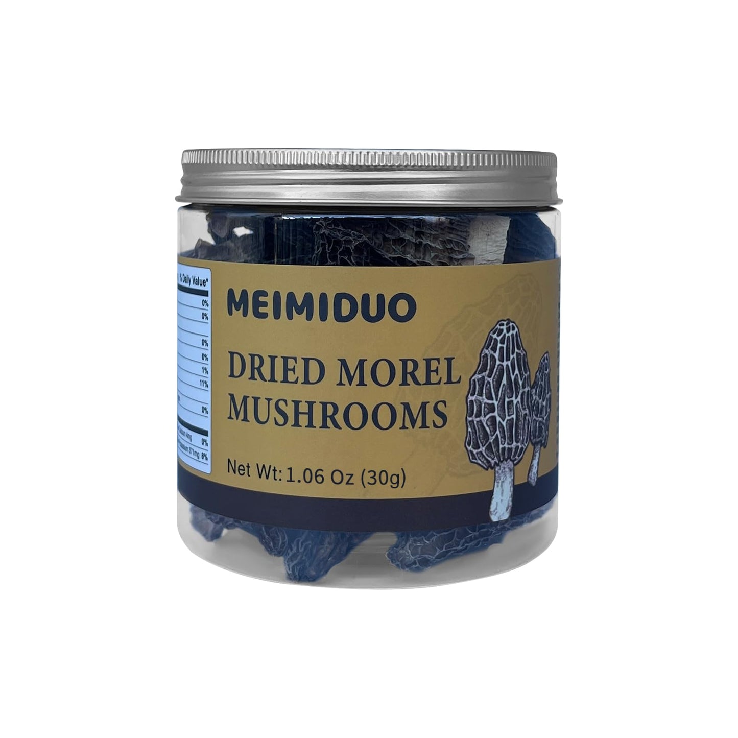 MEIMIDUO 1.06 Oz 30g Grade AAA Dried Morel Mushrooms (Morchella Conica) for Cooking, Ketone Friendly, Gluten-Free, Fat-Free, Sug