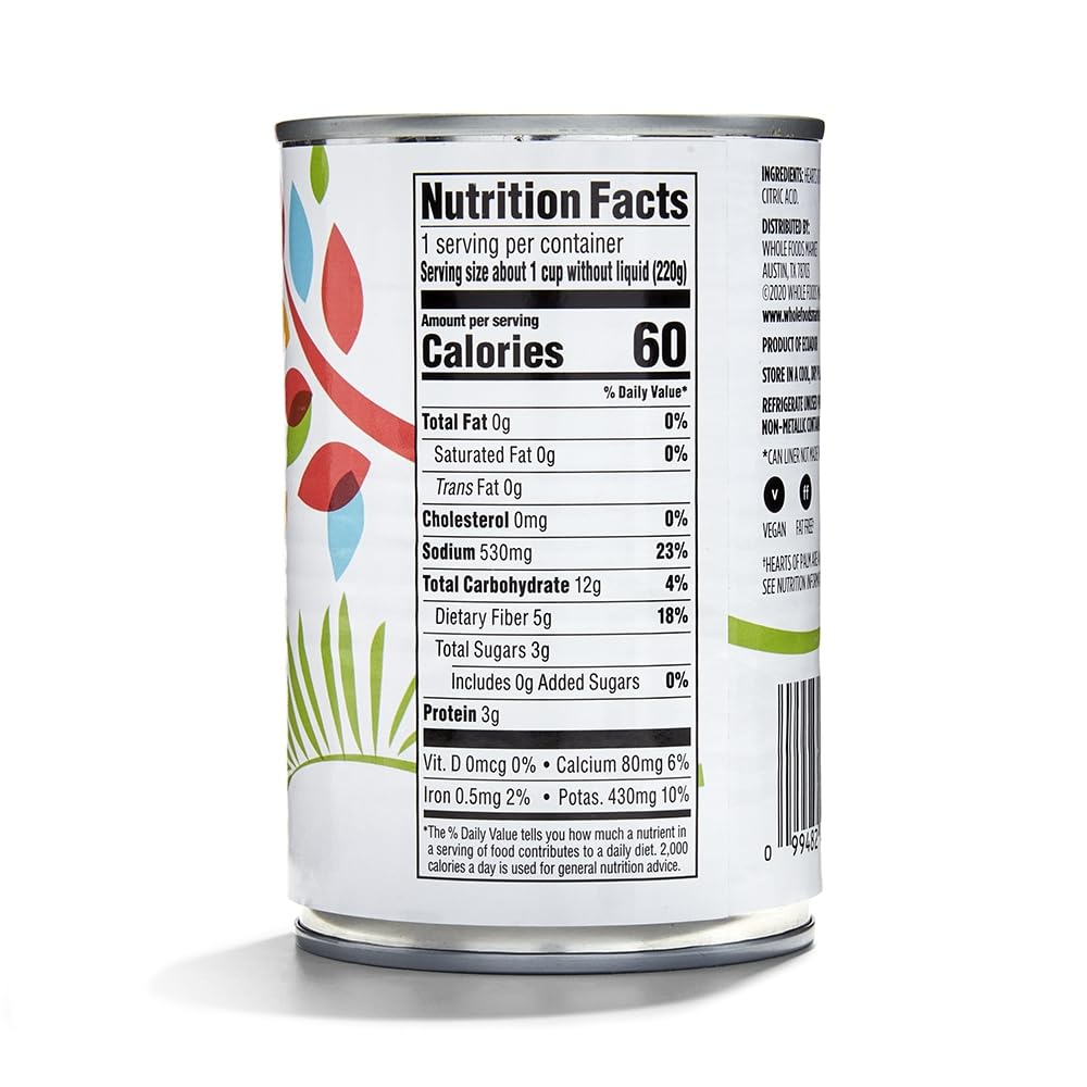 365 By Whole Foods Market, Hearts Of Palm Salad Cut, 14.1 Ounce