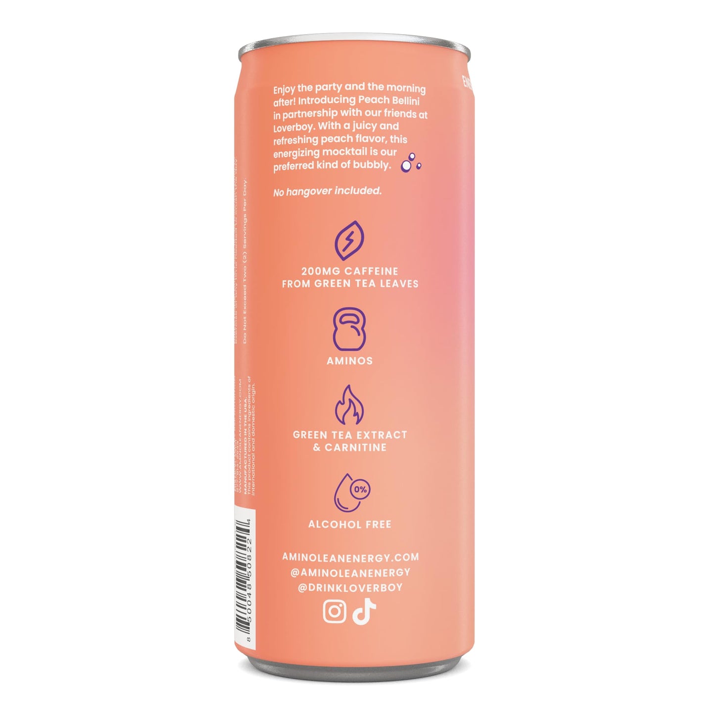 RSP NUTRITION AminoLean Energy Drink – Sugar Free, Natural Caffeine, Vegan Amino Acids, 12 oz, Pack of 12