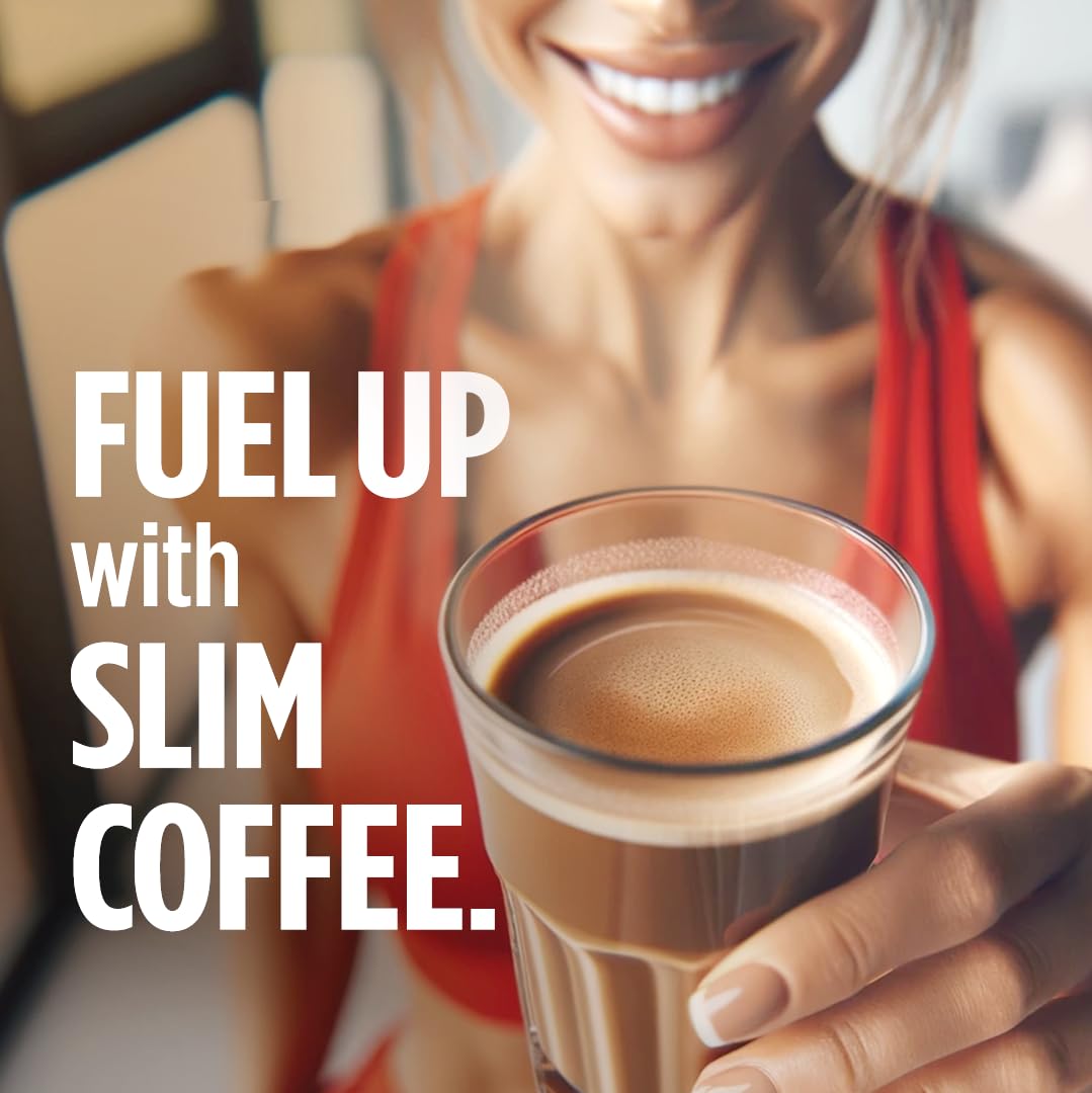 Vitacup Slim Instant Coffee Packets, With Garcinia, Fiber, B Vitamins, Bold & Smooth, Medium Dark Roast, 100% Arabica Coffee In