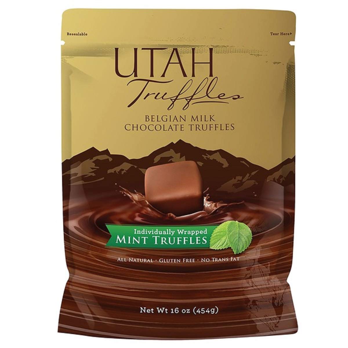 Mint Truffles - Utah Truffles Belgian Milk Mint Chocolate Truffles 16 Oz Bag