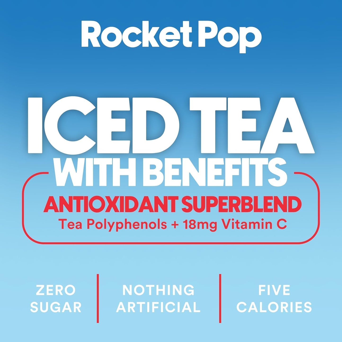 Ryl Iced Tea, Rocket Pop, Antioxidant Superblend, Zero Sugar, Low Carb, Zero Calorie Iced Tea, 16.0 Fl Oz (12-Pack)