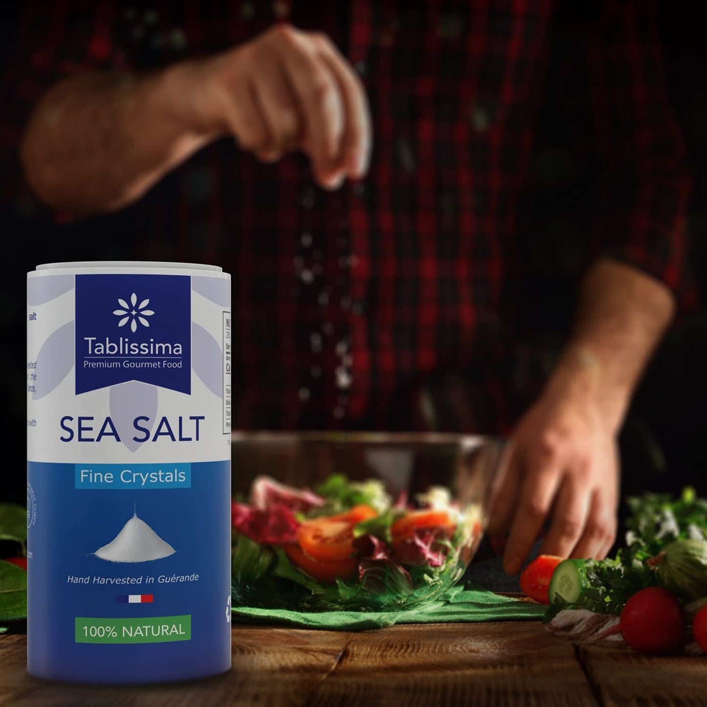 Fine Sea Salt From France - Celtic Sea Salt With Built In Sea Salt Shaker, Ready To Use. 8.8 Oz - Pack Of 2
