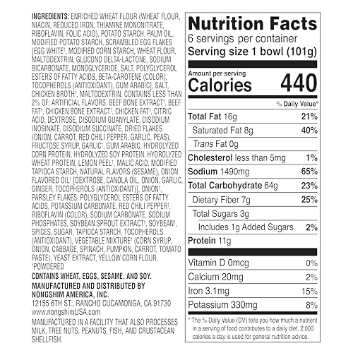 Nongshim Ramen Noodles, Gourmet Instant Ramen Bowl, Premium Microwavable Noodle Soup, Shin Gold, 3.56 Ounce (Pack Of 6)