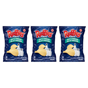 Ruffles Salt & Vinegar Potato Chips 200G/7.05Oz, 3-Pack {Imported From Canada}